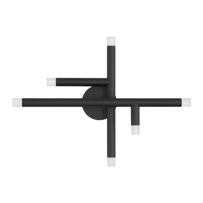 Manhattan 18-inch 6-light Matte Black LED Wall Sconce