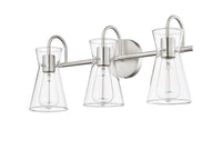 22'' Camellia Brushed Nickel 3 Light Bath Vanity