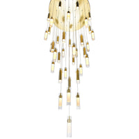 Olinda 33in Satin Gold Chandelier Integrated LED
