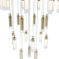 Olinda 33in Satin Gold Chandelier Integrated LED