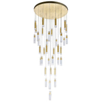 Olinda 33in Satin Gold Chandelier Integrated LED