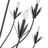 37'' Primrose Matte Black 8 Light Chandelier