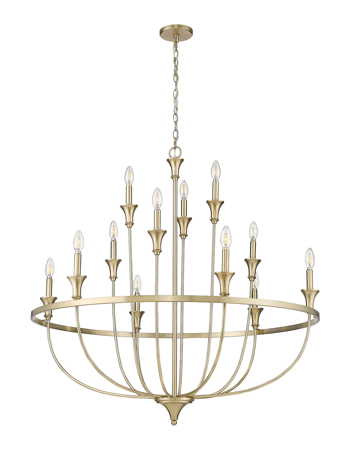 40.2'' Emery Modern Gold 12 Light Chandelier