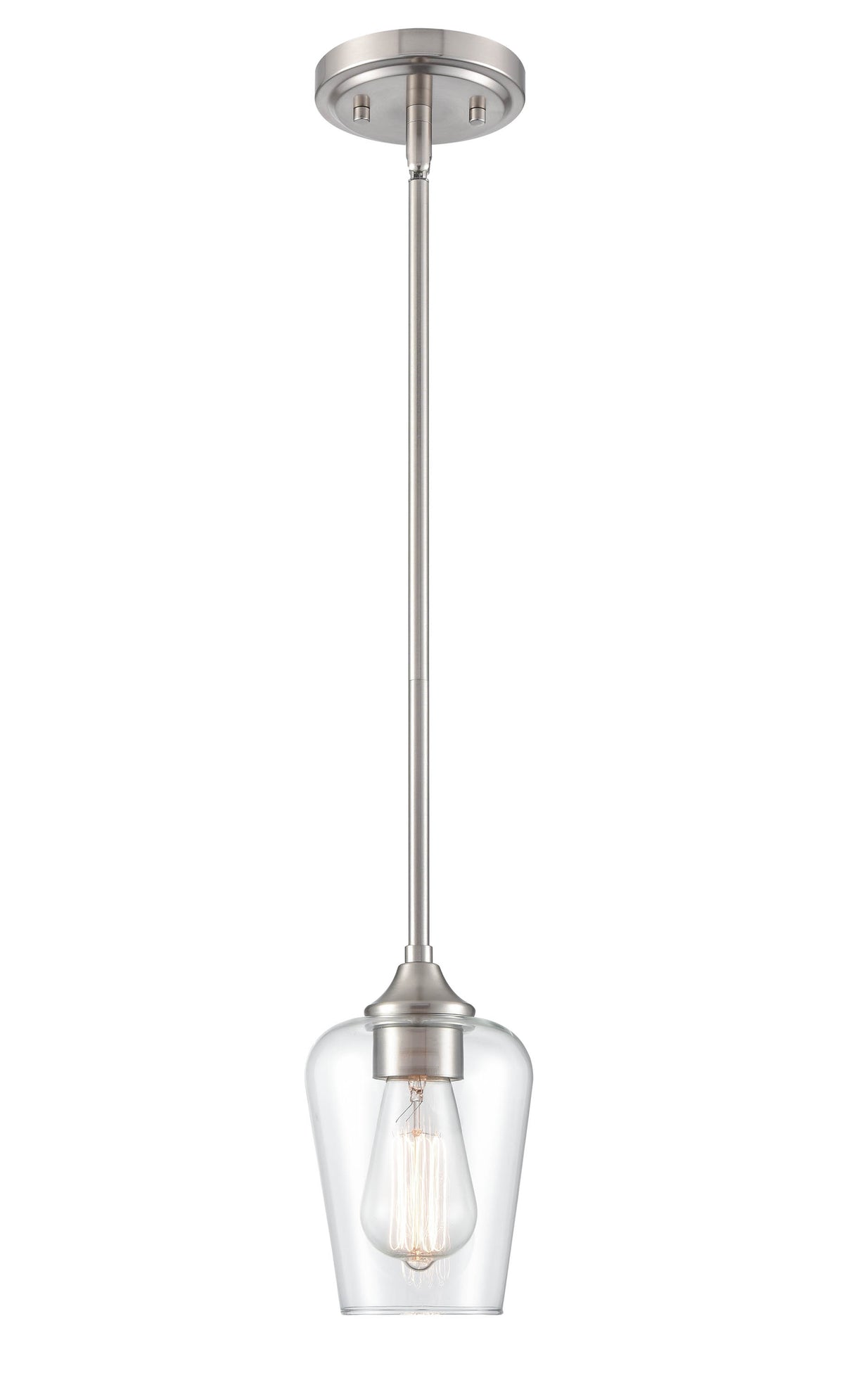 38'' Ashford Brushed Nickel 1 Light Mini Pendant