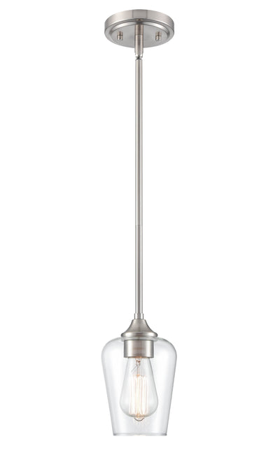 38'' Ashford Brushed Nickel 1 Light Mini Pendant