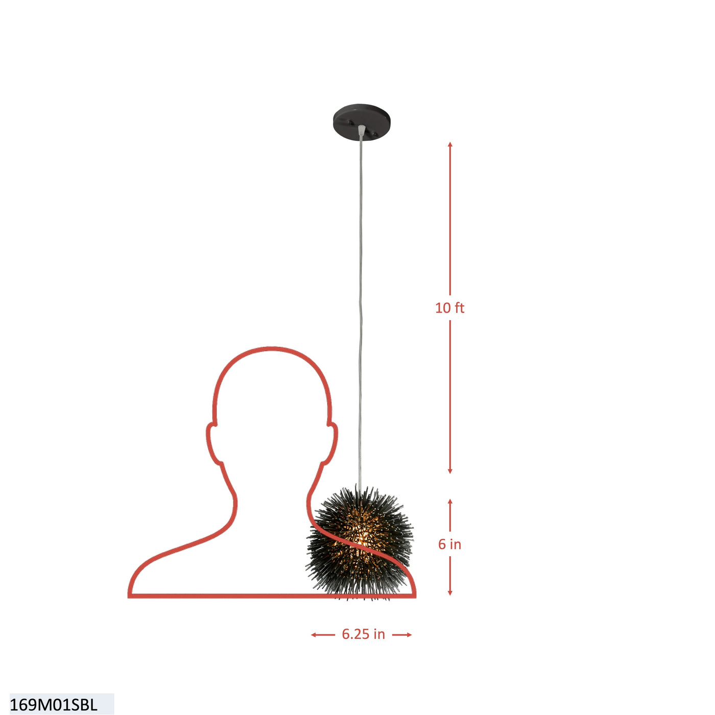 Urchin 1 Light Uber Mini Pendant