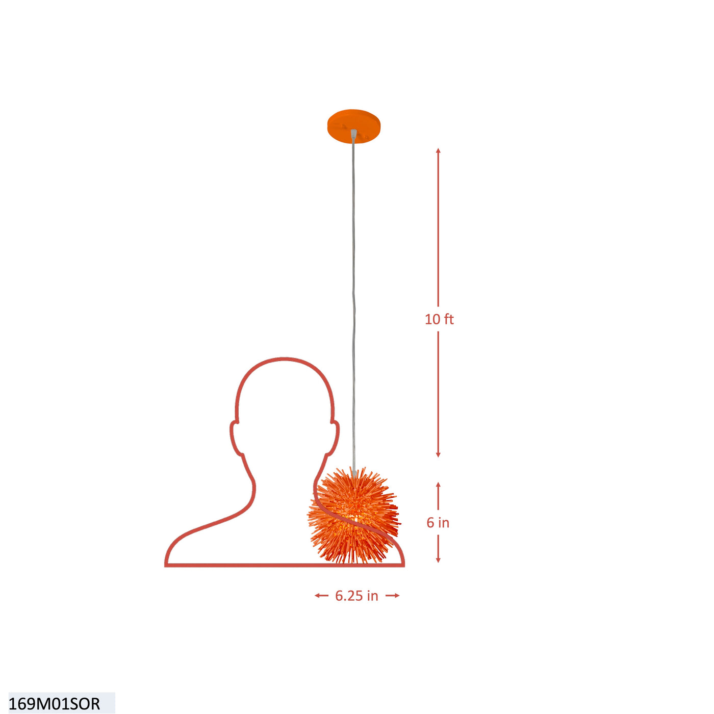 Urchin 1 Light Uber Mini Pendant