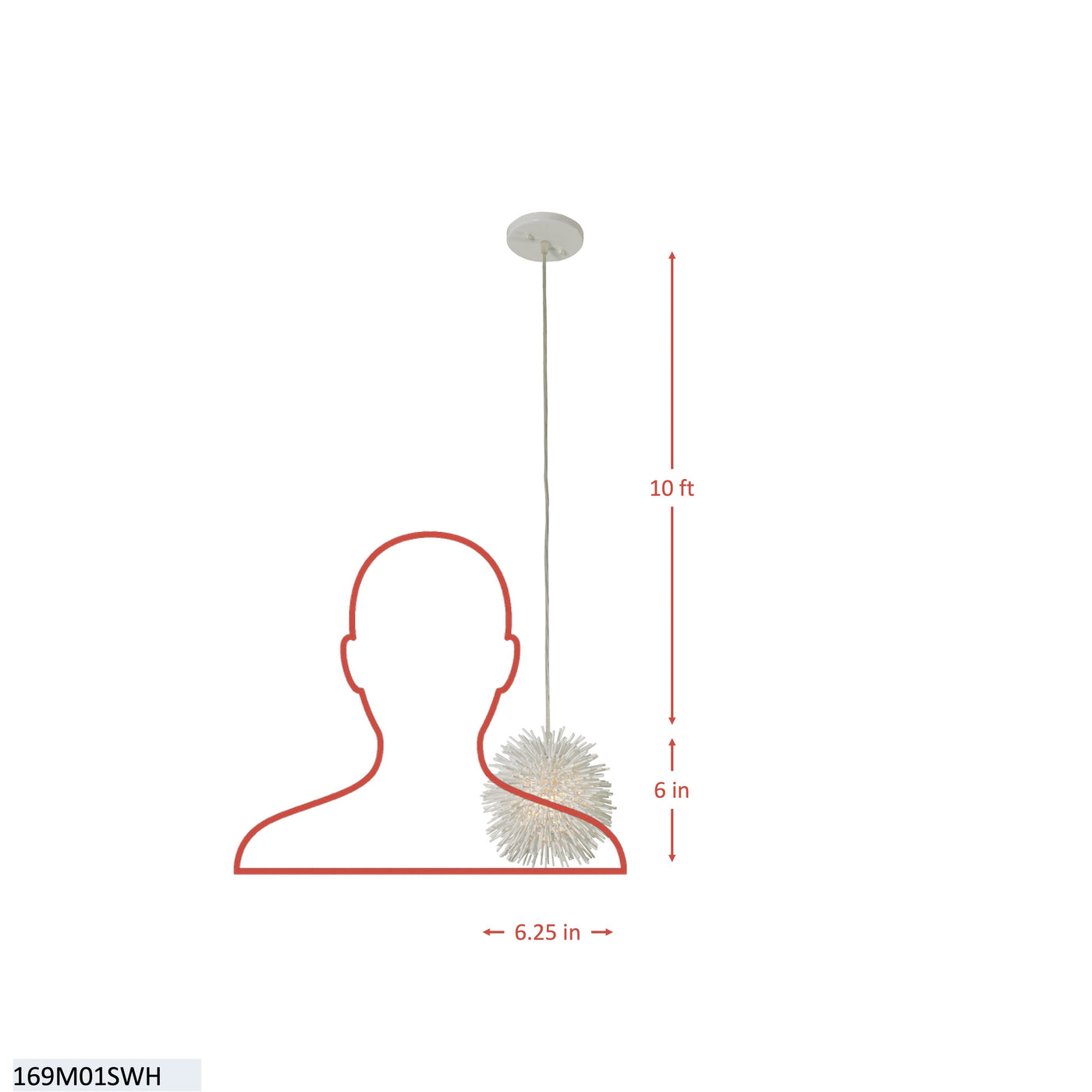 Urchin 1 Light Uber Mini Pendant