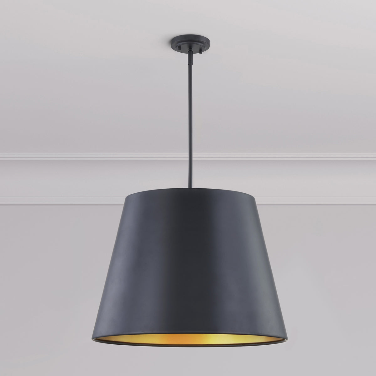 17'' Allson Matte Black 4 Light Pendant