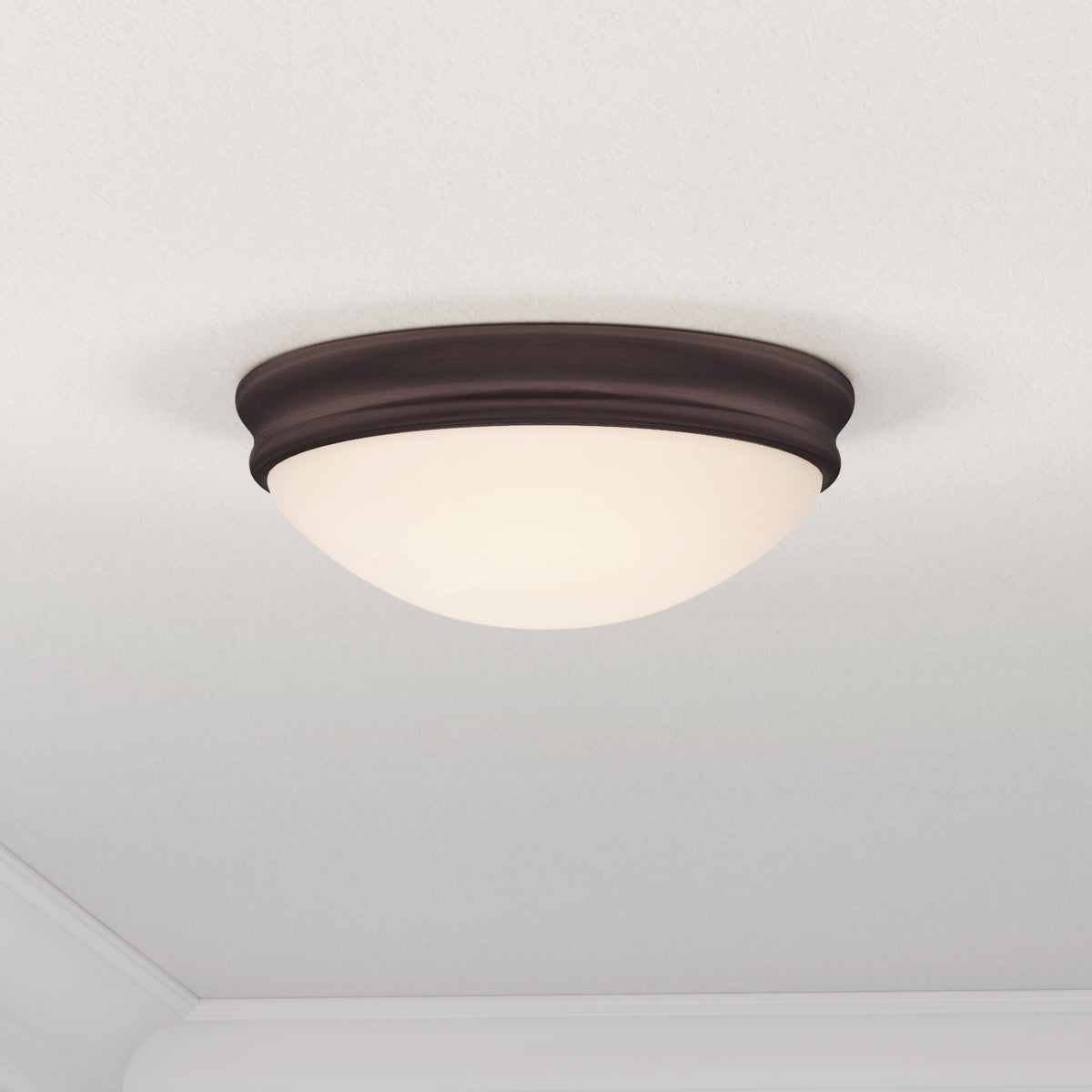 4'' Baumann Rubbed Bronze 1 Light Flush Mount