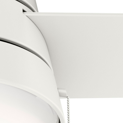 52 inch Aker Fresh White Ceiling Fan with LED Light Kit and Pull Chain