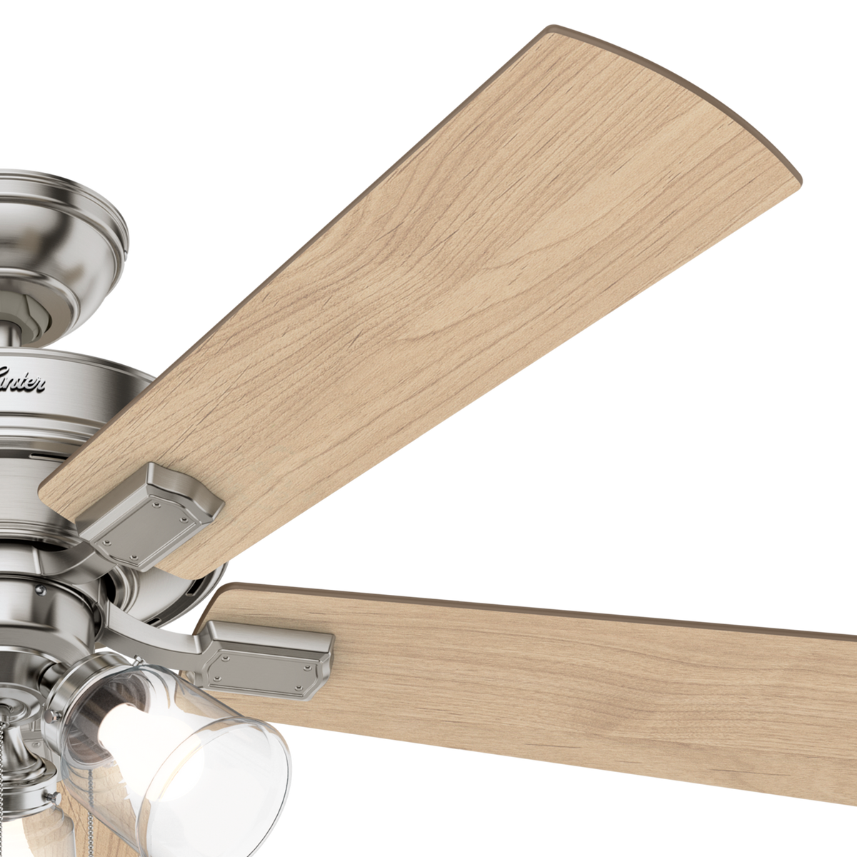 52 inch Crestfield Brushed Nickel Ceiling Fan with LED Light Kit and Pull Chain