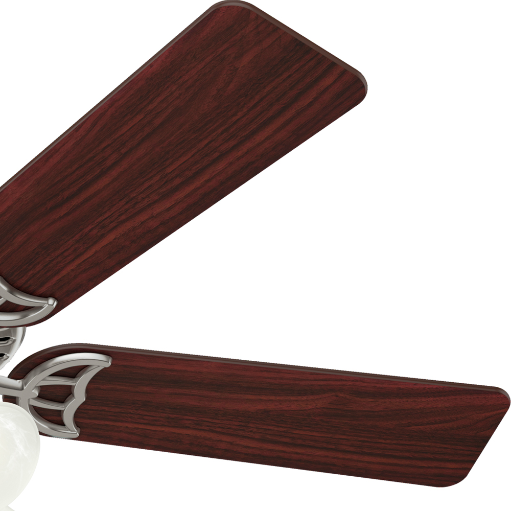 52 inch Studio Series Brushed Nickel Ceiling Fan with LED Light Kit and Pull Chain