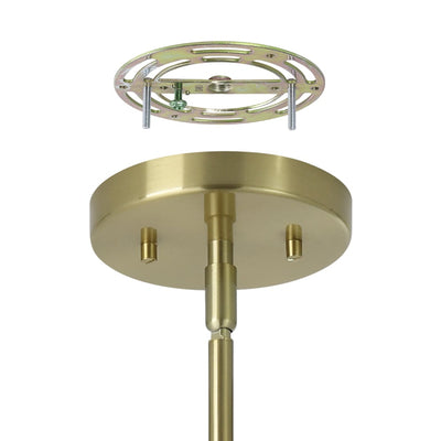 Enzio 6-inch 1-light Brushed Gold Pendant Light with Brushed Gold and Matte White Metal Shade