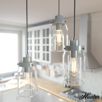 Devon Park 14.5-inch 3-light Brushed Nickel Round Pendant Cluster with Clear Glass