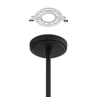 Dahlia 28-inch 8-light Plaster Black Chandelier with Opal Glass Shades