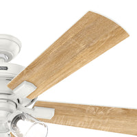 52 inch Crestfield Fresh White Ceiling Fan with LED Light Kit and Handheld Remote