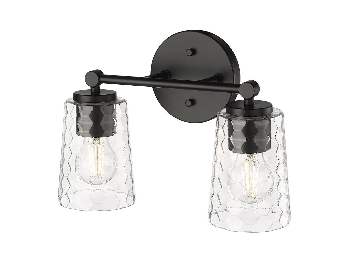 13.5'' Ashli Matte Black 2 Light Bath Vanity