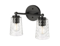 13.5'' Ashli Matte Black 2 Light Bath Vanity