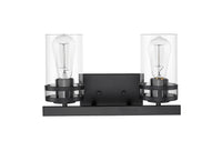 14.5'' Lunden Matte Black 2 Light Bath Vanity