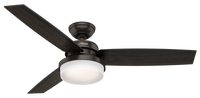 52 inch Sentinel Premier Bronze Ceiling Fan with LED Light Kit and Handheld Remote