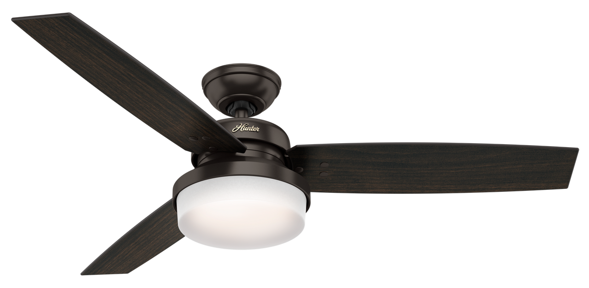 52 inch Sentinel Premier Bronze Ceiling Fan with LED Light Kit and Handheld Remote