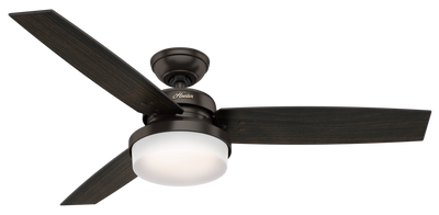 52 inch Sentinel Premier Bronze Ceiling Fan with LED Light Kit and Handheld Remote