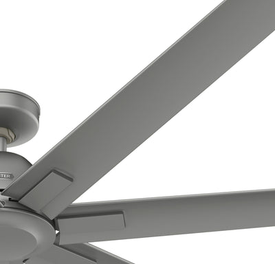 72 inch Downtown ENERGY STAR® Matte Silver Damp Rated Ceiling Fan and Wall Control