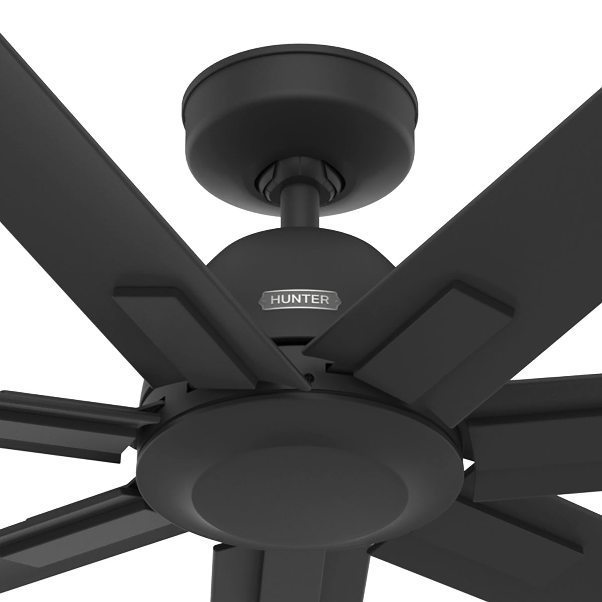60 inch Downtown ENERGY STAR® Matte Black Damp Rated Ceiling Fan and Wall Control