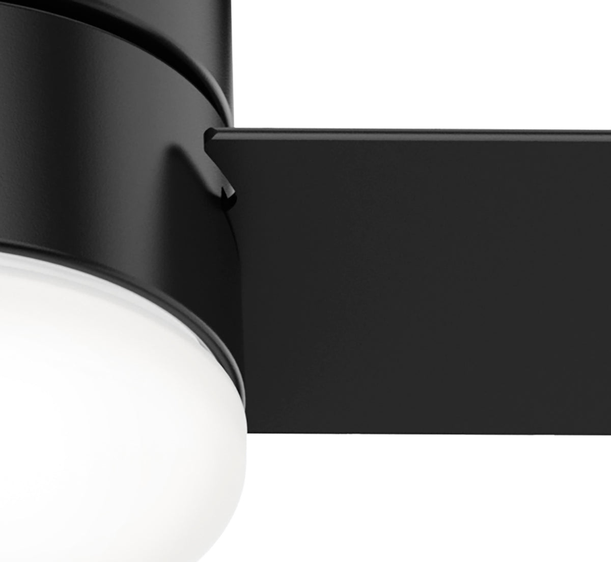 52 inch Minimus Matte Black Low Profile Ceiling Fan with LED Light Kit and Handheld Remote