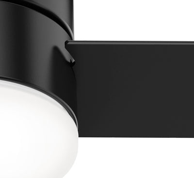 52 inch Minimus Matte Black Low Profile Ceiling Fan with LED Light Kit and Handheld Remote