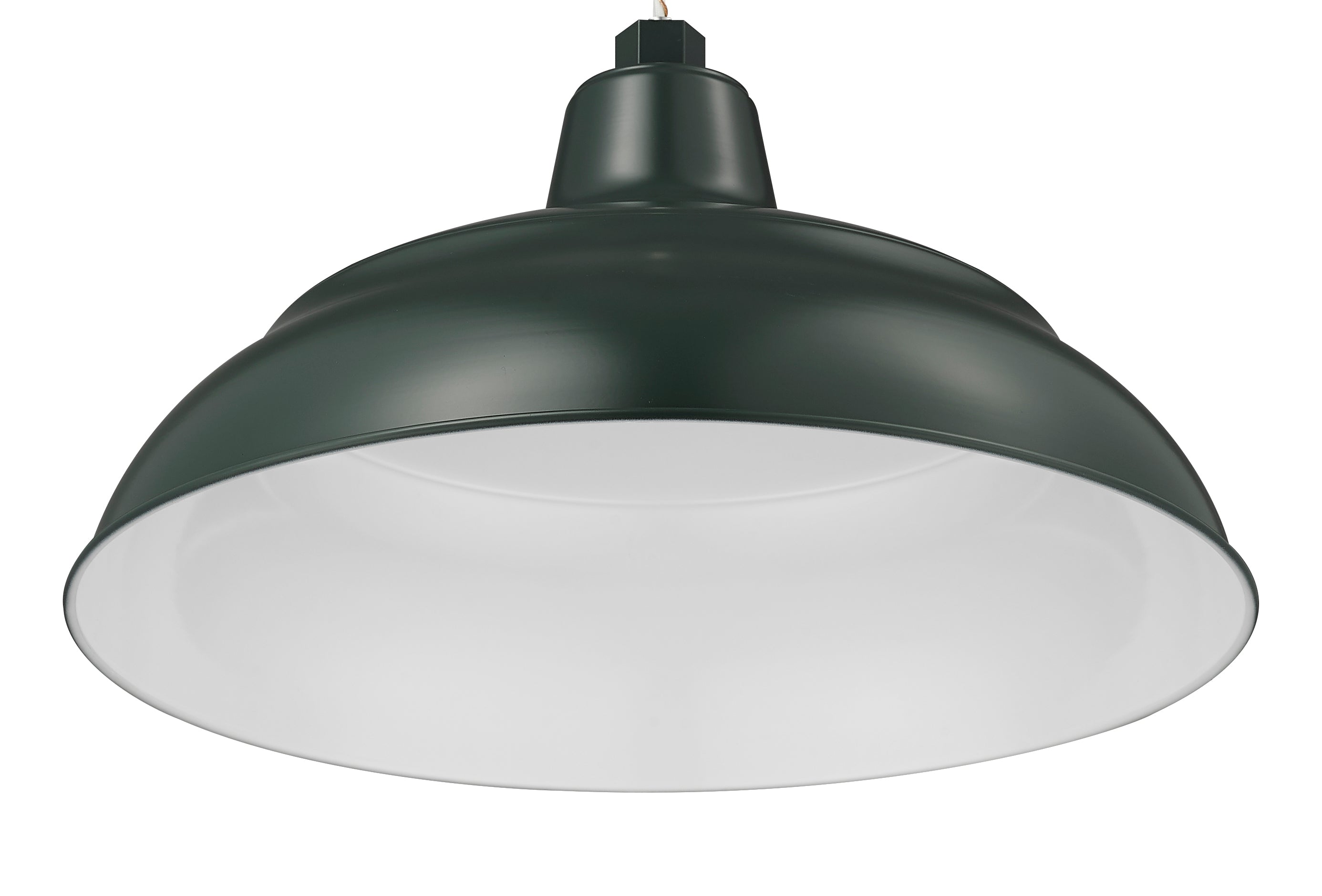 17'' Satin Green Metal R Series Warehouse Shade