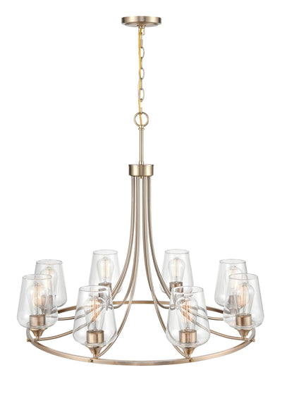 28'' Ashford Modern Gold 8 Light Chandelier