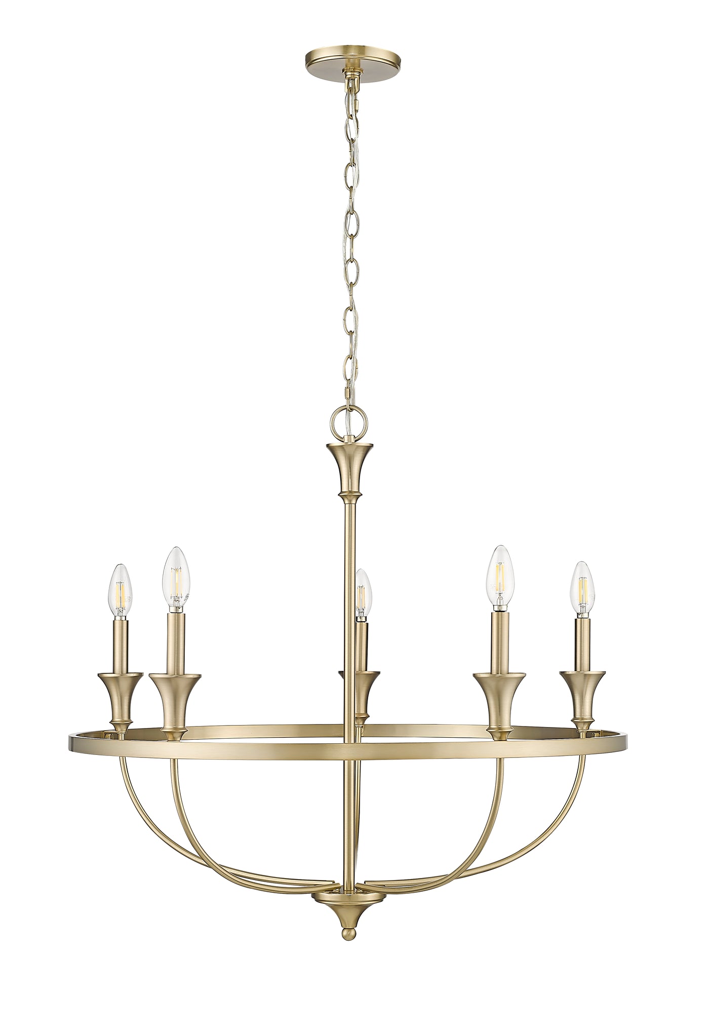 28'' Emery Modern Gold 5 Light Chandelier