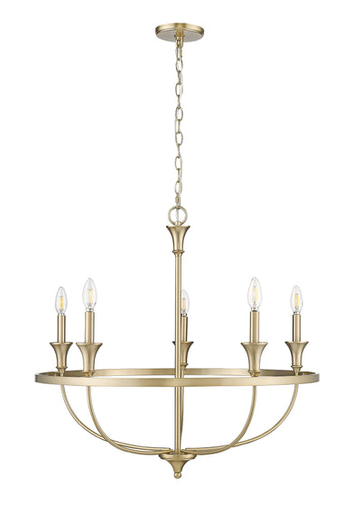 28'' Emery Modern Gold 5 Light Chandelier