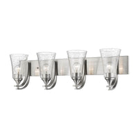 32'' Natalie Satin Nickel 4 Light Bath Vanity