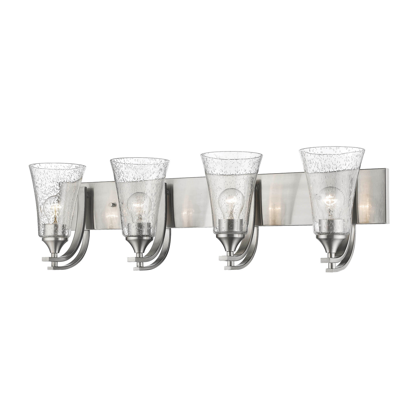 32'' Natalie Satin Nickel 4 Light Bath Vanity