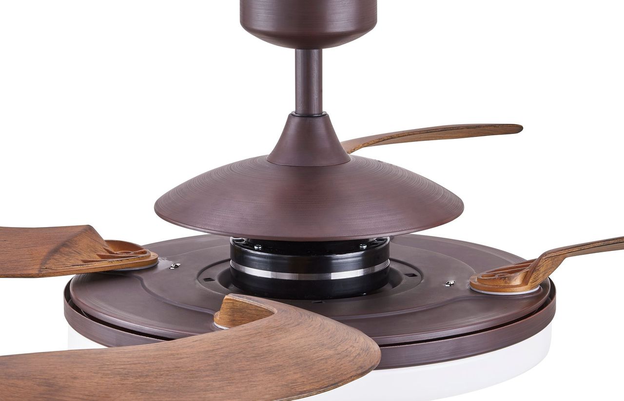 EVO2 48 Inch 3 Light Bronze Fan with Retractable Blades