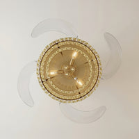 48 Inch Gold Retractable Blade Ceiling Fan