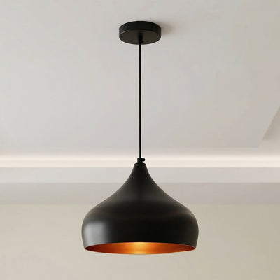 Dynamic 1 Light 9in Black Pendant Light