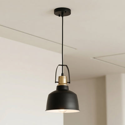 Elisa 1 Light Black Pendant Down Pendant