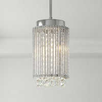 Claire 2 Light Drum Shade Mini Pendant With Chrome Finish