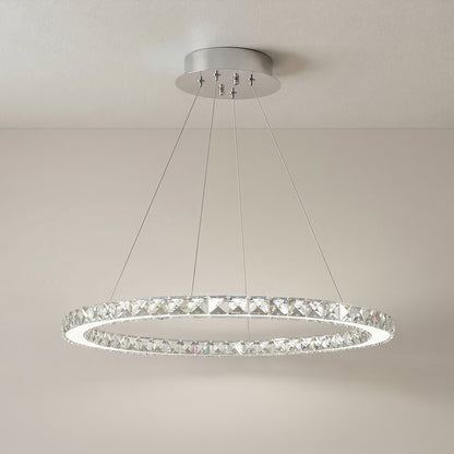 Ring Integrated LED 24in Chrome Chandelier
