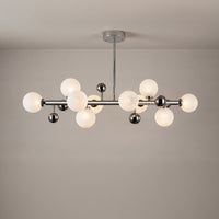 Element 10 Light Nickel Chandelier with Polished Nickel Finish