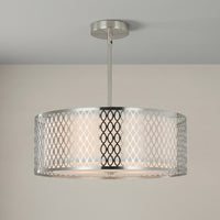 Mikayla 3 Light Nickel Chandelier