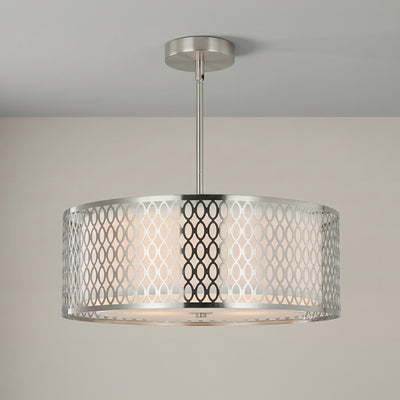 Mikayla 3 Light Nickel Chandelier