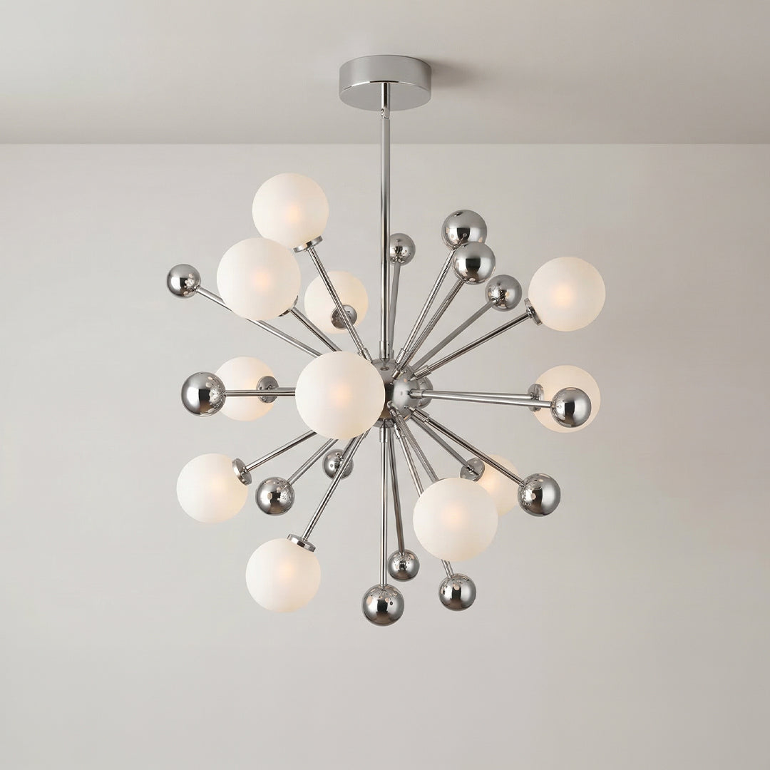 Element 11 Light Nickel Chandelier with Polished Nickel Finish