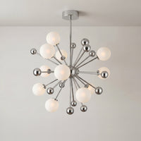 Element 11 Light Nickel Chandelier with Polished Nickel Finish