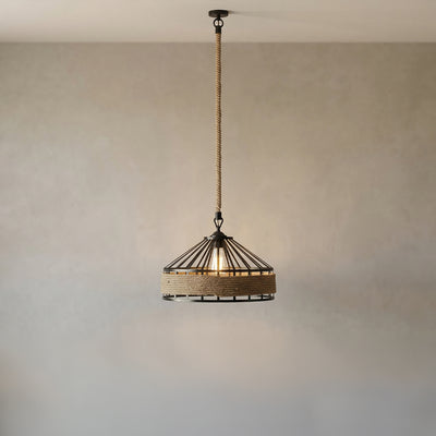 Padma 1 Light Down Black Pendant Light