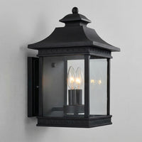 Cleveland 2 Light Black Outdoor Wall Light